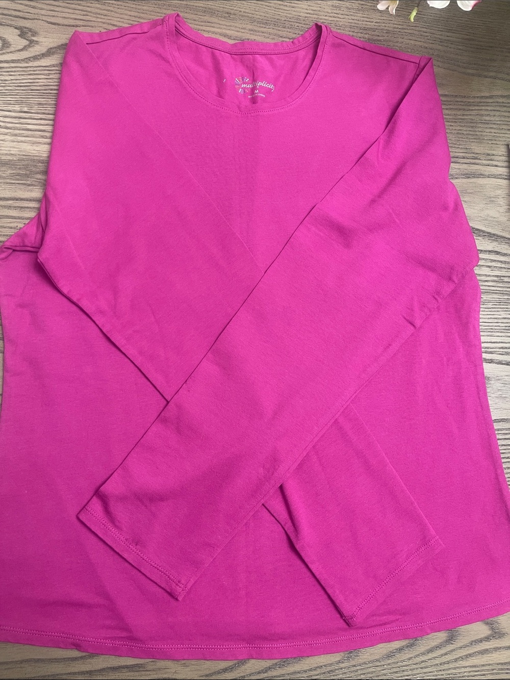 Fuchsia Crewneck Long Sleeve Tee